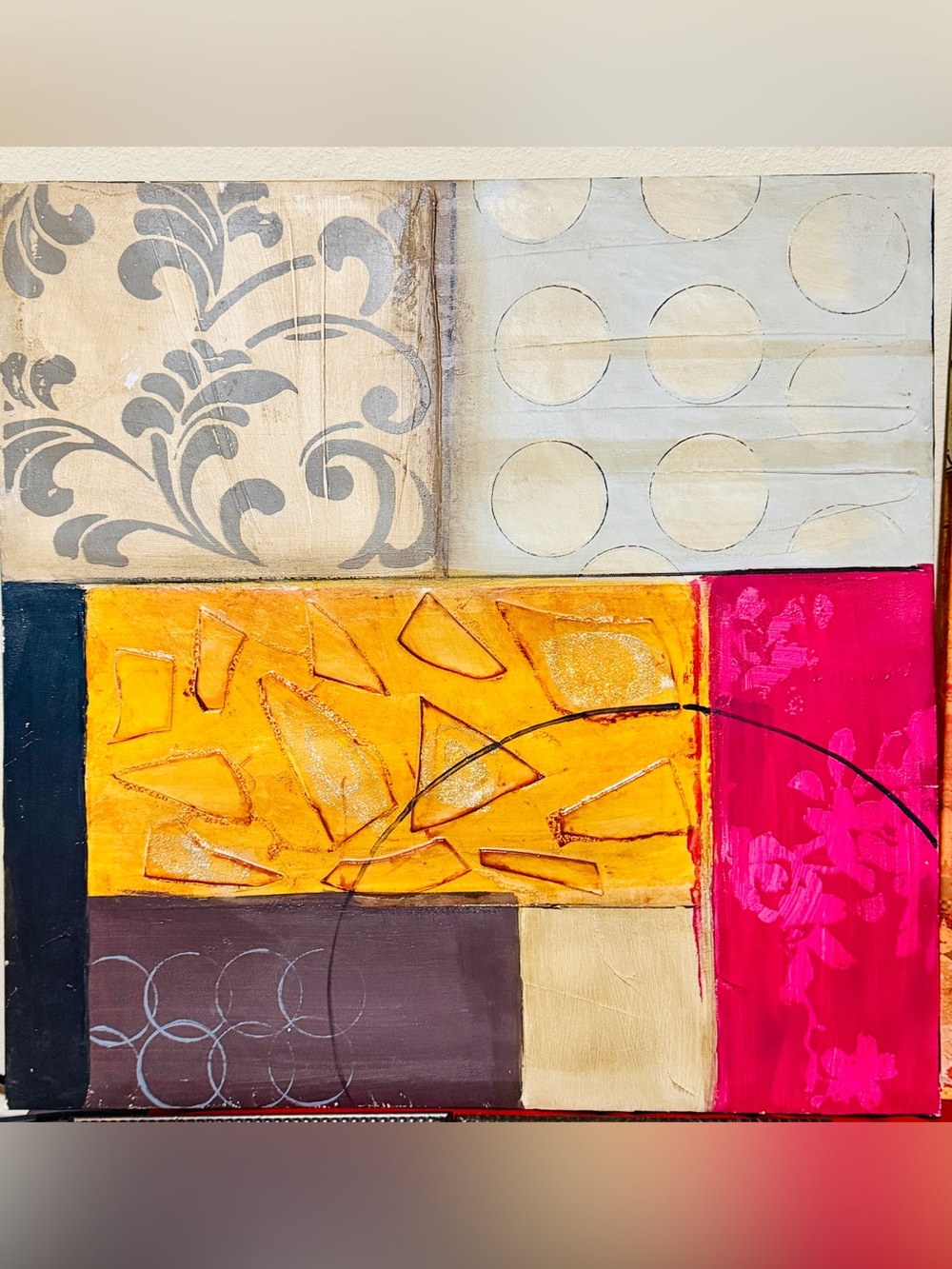 Large Abstract Canvas Wall Art Modern Boho Contemporary Statement Piece